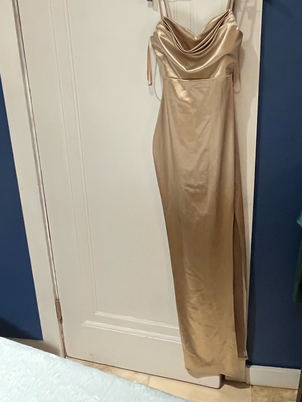 Windsor Taupe Satin Slip Dress - Size S